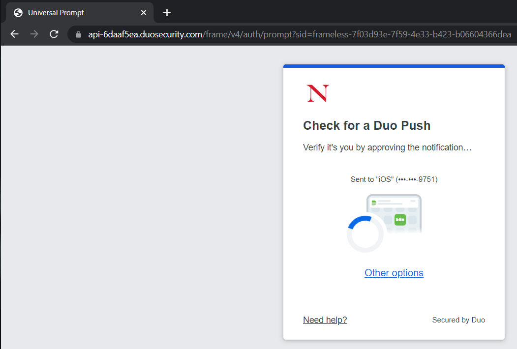 Screenshot of the new Duo appearance and URL change.